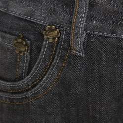 Pre Owned Just Cavalli Black Medium Wash Denim Straight Leg Jeans M