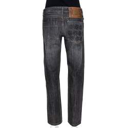 Pre Owned Just Cavalli Black Medium Wash Denim Straight Leg Jeans M