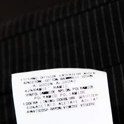 Pre Owned Just Cavalli Black Striped Cotton Ramie Blend Single Buttoned Blazer L