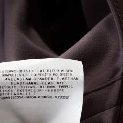 Pre Owned Just Cavalli Mauve Satin Gathered Mesh Detail Halter Blouse M