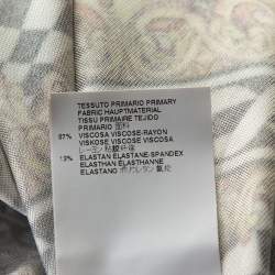 Pre Owned Just Cavalli White Printed Stretch Jersey Asymmetrical Dress S