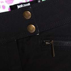 Pre Owned Just Cavalli Black Stretch Cotton Slim Fit Pants S