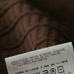Pre Owned Just Cavalli Brown Rib Knit Sleeve Detail Jumper XXXL