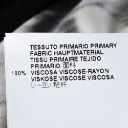 Pre Owned Just Cavalli Black Abstract Print Jersey Draped Maxi Dress M