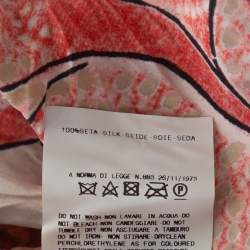 Pre Owned بلوزة جاست كافالي ساتان حرير طباعة لامعة زهور حمراء M