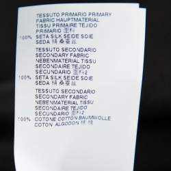 Pre Owned Just Cavalli Black Silk Printed Yoke Detail Long Sleeve Top M