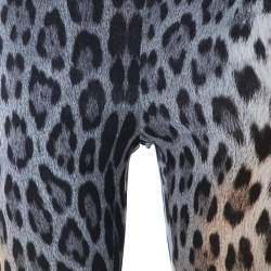 Pre Owned Just Cavalli Animal Print Cotton Flared Leg Trouser S