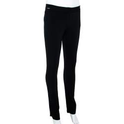 Pre Owned Just Cavalli Black Silk Blend Straight Leg Trouser S