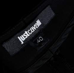 Pre Owned Just Cavalli Black Silk Blend Straight Leg Trouser S