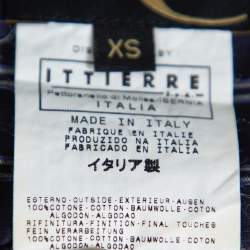 Pre Owned Just Cavalli Navy Blue Cotton Contrast Detail Button Front Shirt XS