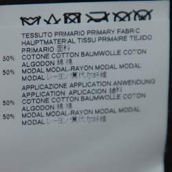 Pre Owned Just Cavalli Black Logo Printed Knit Zipper Detail T Shirt S