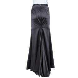 Pre Owned تنورة ماكسي جست كافالي ترين ساتان مقاس كبير - لارج