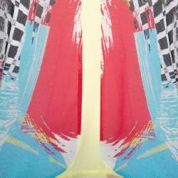 Pre Owned Just Cavalli Multicolor Printed Chiffon Kaftan Top L