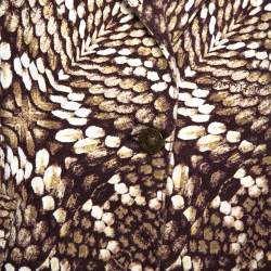 Pre Owned Just Cavalli Brown Printed Cotton Blazer L