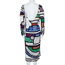 Pre Owned Just Cavalli Multicolor Printed Knit Shift Dress M