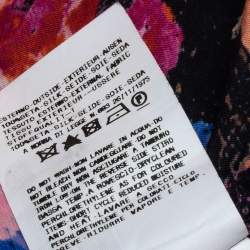 Pre Owned Just Cavalli Multicolor Silk Satin Cutout Hem Detail Oversized Mini Dress M