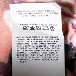 Pre Owned تنورة ماكسي جست كافالي ساتان بيج مورد مقاس كبير - لارج