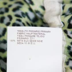 Pre Owned Just Cavalli Multicolor Printed Silk Waist Tie Detail Kaftan Tunic M