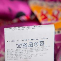 Pre Owned Just Cavalli Pink Printed Silk Ruffled Hem Sleeveless Midi Dress S