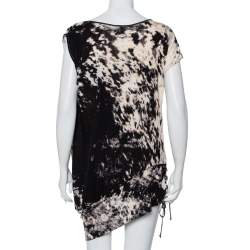 Pre Owned Just Cavalli Multicolor Abstract Printed Knit Tie Detail Mini Dress M