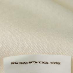 Pre Owned Just Cavalli Cream Rib Knit Long Sleeve Fitted Top M