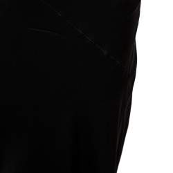 Pre Owned Just Cavalli Black Satin Paneled Maxi Skirt M