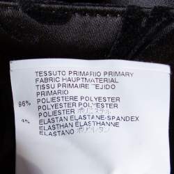 Pre Owned Just Cavalli Black Flocked Satin Tapered Leg Just Chic Jeggings L