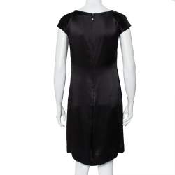 مملوكة مسبقًا Just Cavalli Black Tiger Printed Silk Mini Dress S