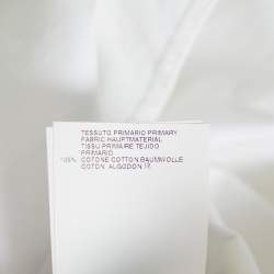 Pre Owned Just Cavalli White Cotton Lace up Waist Tie Detail Top S