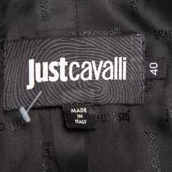 Pre Owned Just Cavalli Multicolor Snakeskin Printed Knit Button Front Blazer S