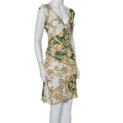 Pre Owned Just Cavalli Multicolor Printed Knit Sleeveless Mini Dress S