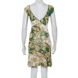 Pre Owned Just Cavalli Multicolor Printed Knit Sleeveless Mini Dress S