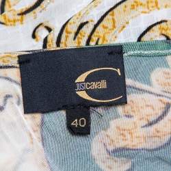 Pre Owned Just Cavalli Multicolor Printed Knit Sleeveless Mini Dress S