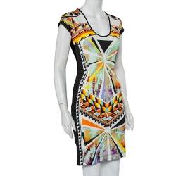 Pre Owned Just Cavalli Multicolor Knit Sheath Dress M