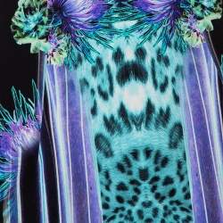 Pre Owned Just Cavalli Multicolor Animal Printed Jersey Sheath Dress M   