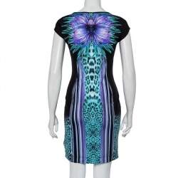 Pre Owned Just Cavalli Multicolor Animal Printed Jersey Sheath Dress M   