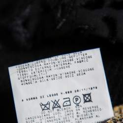 Pre Owned Just Cavalli Black Wool Velvet Ruffle Detail Coat S