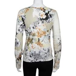 Pre Owned Just Cavalli Multicolor Printed Knit Scoop Neck T-Shirt L