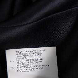 Pre Owned Just Cavalli Black Satin Paneled Maxi Skirt L