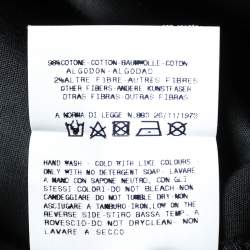 Pre Owned قميص جاست كافالي كم طويل قطن طباعة شعار أسود مقاس كبير