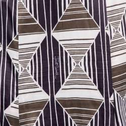 Pre Owned Just Cavalli Multicolor Geometric Patterned Silk Flared Maxi Skirt L