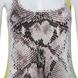 Pre Owned Just Cavalli Multicolor Snake Print Cotton Tank Top S