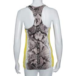 Pre Owned Just Cavalli Multicolor Snake Print Cotton Tank Top S