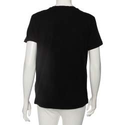 Pre Owned Just Cavalli Black Printed Short Sleeve T-Shirt L