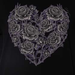 Pre Owned Just Cavalli Black Printed Short Sleeve T-Shirt L