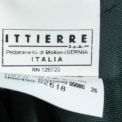 Pre Owned Just Cavalli Forest Green Jersey Ruched Halter Neck Midi Dress S