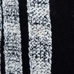 Pre Owned Just Cavalli Black Linen Knit Contrast Trim Long Jumper XXL