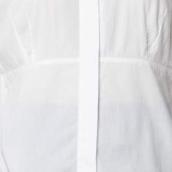 Pre Owned Just Cavalli White Cotton Paneled Button Front Shirt L