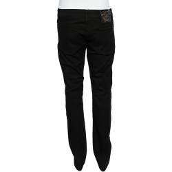 Pre Owned Just Cavalli Black Denim Sequin Embellished Jeans M