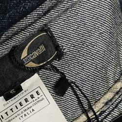 Just Cavalli Navy Blue Denim Button Front Jacket S